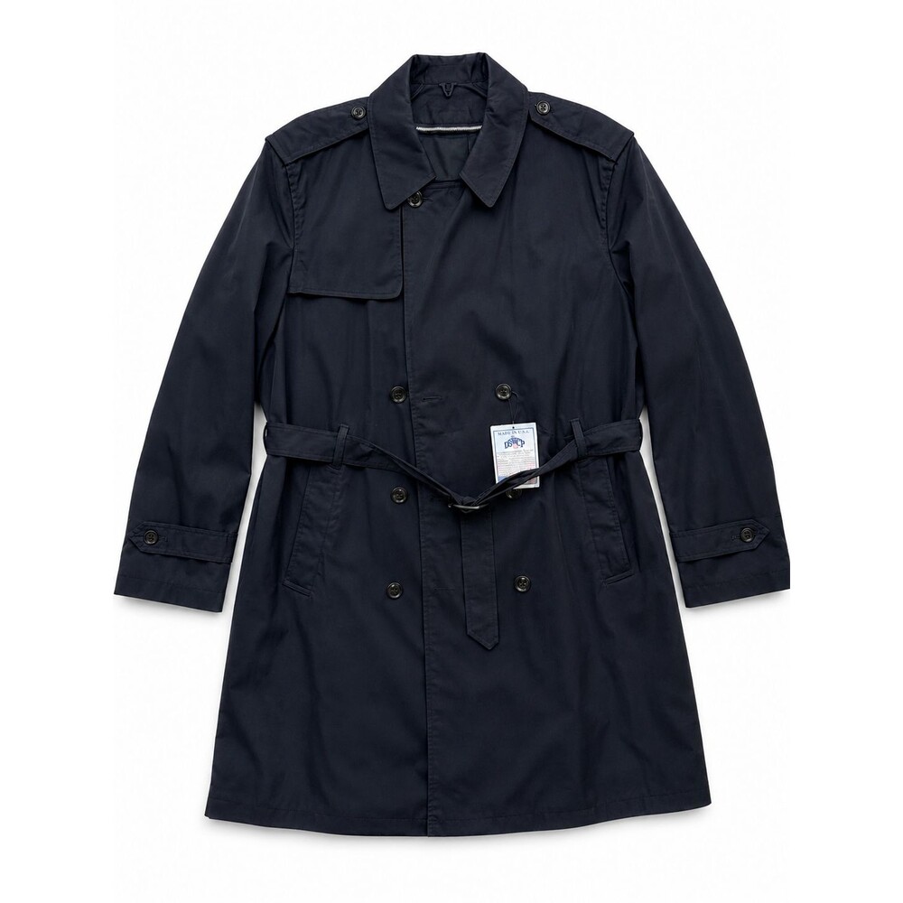 NWT DSCP Garrison Collection Men’s Black Trench Coat 46L Military All Weather US
